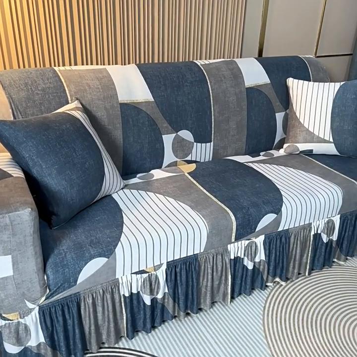 Copridivano per gonna universale stile gonna semplice e moderno per quattro stagioni Copridivano antiscivolo elastico all-inclusive