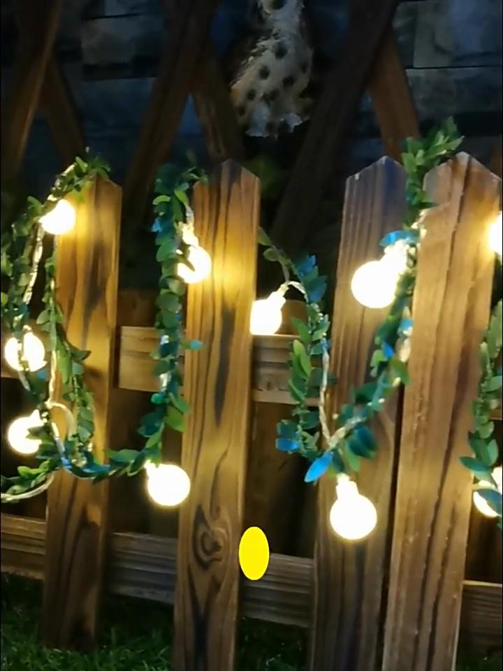 LED rattan peach blossom light string small light simulation flower wreath battery box flower decoration light Christmas party