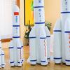 Adorable Cartoon Rocket Plush Pillow Pp Cotton Filled Soft Long March Rocket Toy For Children