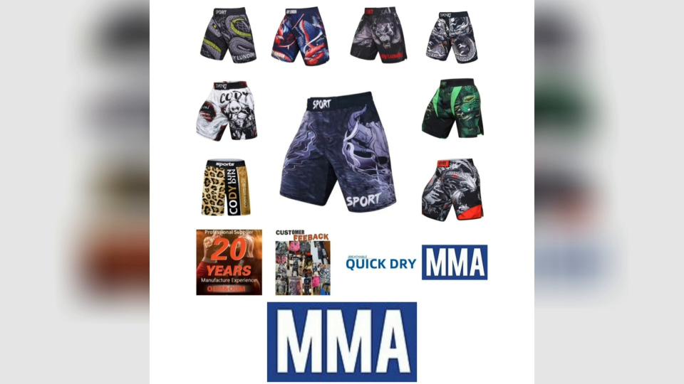 MMA Muay Thai Kickboxing Pantaloni scurți de box Artă marțială mixtă Boxer UFC Unisex Bărbați Femei Pantaloni Luptă Fitness Sală de gimnastică Antrenament Sport