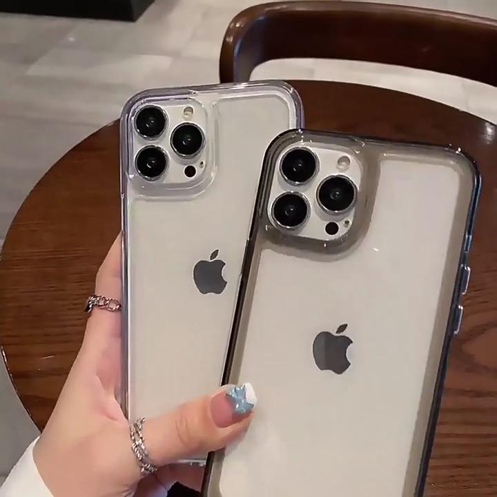 Custodia trasparente antiurto di lusso per iPhone 11 12 13 14 15 16 Pro Xs Max, protezione per obiettivo della fotocamera per iPhone XR 7 8 Plus, custodia morbida trasparente
