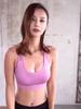 Women Wireless Yoga Cross Back Sports Bra Quick Dry Bralette Top Solid Running Bra Shockproof Jogging Bra