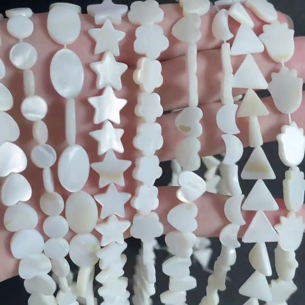 22-115 Pezzi Perline Geometria di Conchiglie di Acqua Dolce Naturali Per Fai da Te Collana Bracciale Orecchini Creazione di Gioielli