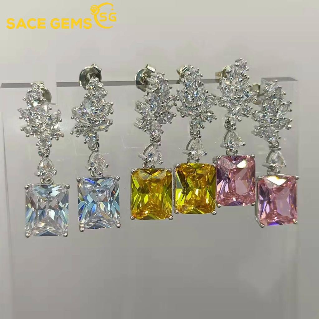 Sace Gems Pendientes clásicos de circonio de aleación de cobre, joyería para mujer, regalo de fiesta de promesa de boda