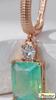 Kinel Square Blue Green Natural Zircon Dangle Earrings For Women Rose Gold Color Boutique Jewelry Party Wearing