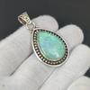 Colgante de piedra preciosa de ópalo de fuego de triplete azul hecho a mano, colgante de joyería de plata de ley 925, colgante de piedra preciosa de ópalo de fuego de triplete azul para regalos