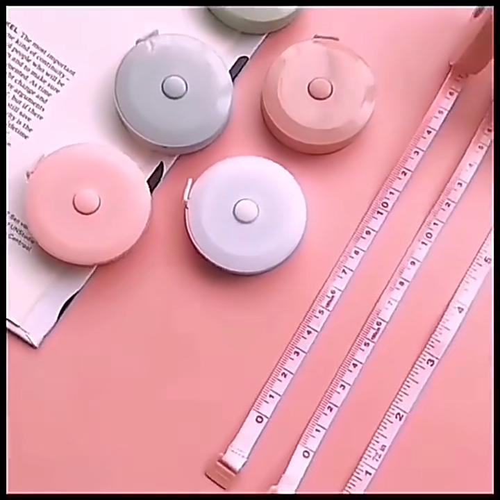 Solid Color Double Sided Retractable Tape Measure for Tailor Sewing Accessories for Dressmaking Measuring Tape Fabric Waist