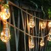 Vintage Hemp Rope Solar String Lights Outdoor, Waterproof Garden Decor Fairy Light for Patio Gazebo Fence Yard