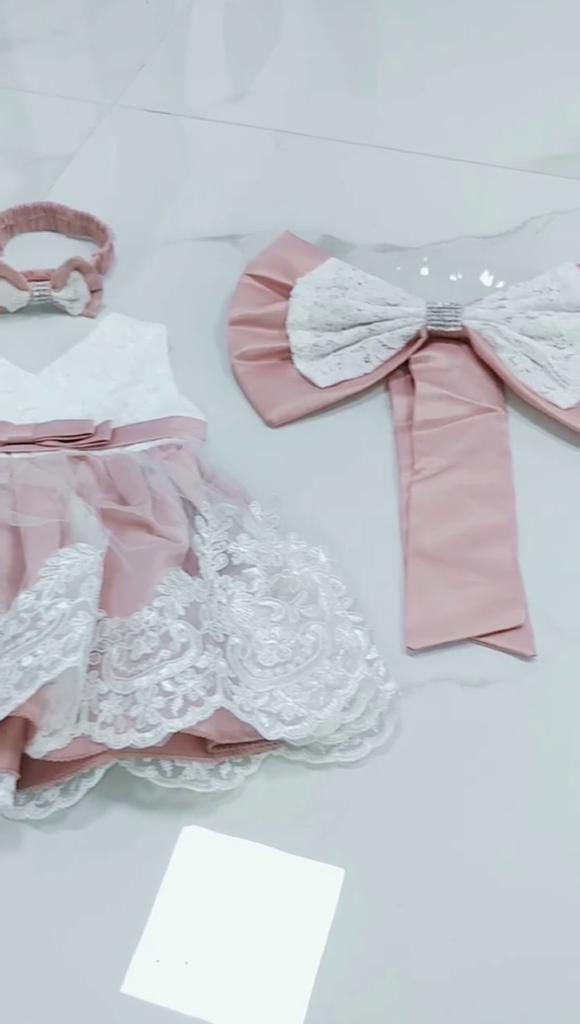 YUBAOBEI Baby-Prinzessin-Kleid für Mädchen, ärmellos, Spitze, Schleife, Tutu, Hochzeit, Party, Kinder, Taufkleid, 2–6 Jahre