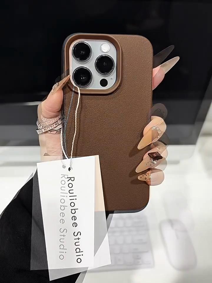 Custodia per telefono con sensazione di pelle per iPhone 11 13 16 Pro Max iPhone XR XS Max 14 15 Pro Max 12 13 Pro Max 16 Plus 13 Pro 14 Pro Colori Macaron Dipinti a Cartoni Animati