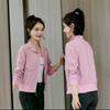 Spring and Autumn New Fashion Casual Women's Spliced Stand Collar Zipper Solid Color Versatile Long Sleeve Jackets