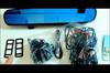 E-ACE Cámara DVR para coche Full HD 1080P con espejo retrovisor de 4,3 pulgadas, grabadora de vídeo digital, videocámara de registro con doble lente