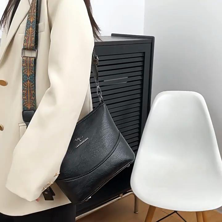 High Quality Soft PU Leather Shoulder Crossbody Bag for Women Large Capacity Luxury Bucket Bag Brand Designer Casual Handbag Female Tote