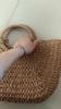 Genți de paie sălbatice pentru femei Half Moon Summer Handmade țesute Beach Casual Hand Totes Fete Rattan Travel Pockets Bolsos