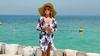 Bikini da Donna a Tre Pezzi con Pantaloncini a Pantaloncino, Costumi da Bagno alla Moda con Fiocco con Copricostume da Spiaggia