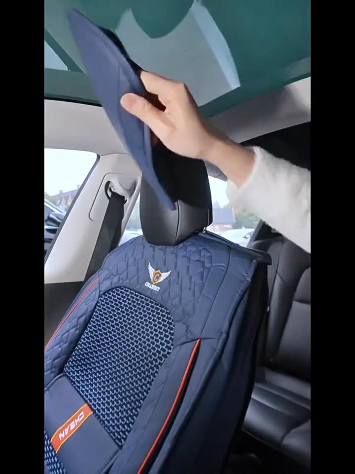 2025 Neu Luxus Universal 5D PU Leder Vordersitzbezug Autositzmatte Wasserdichter Autositzschoner Atmungsaktiv