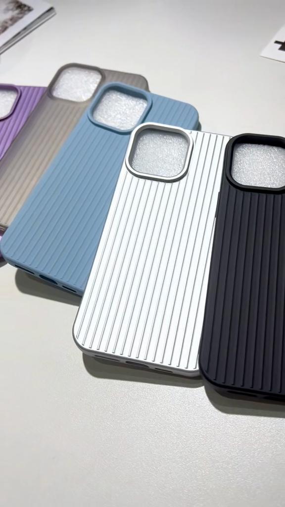 Skin Friendly Phone Case for iPhone 11 12 13 14 15 16 iPhone 11 12 13 14 15 16 Pro 12 13 14 15 16 Pro Max Luxury Corrugated Pattern Shockproof Cover