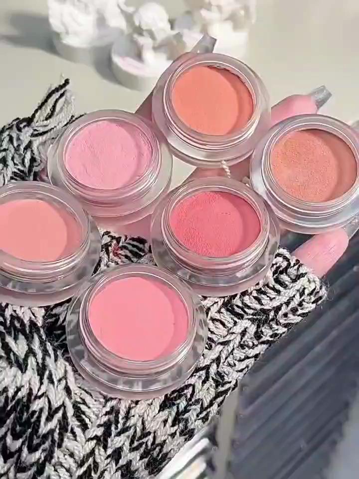 Blush Cream Natural Matte Brightening Contouring Rouge Plate Waterproof Long-lasting Setting Daily Cosmetics Students Fashionable Makeup for Women