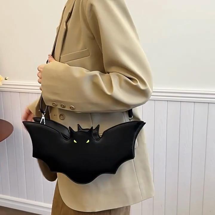 Borsa a tracolla da donna personalizzata creativa piccola borsa femminile Halloween personalità pipistrello divertente a spalla messenger sottoascellare