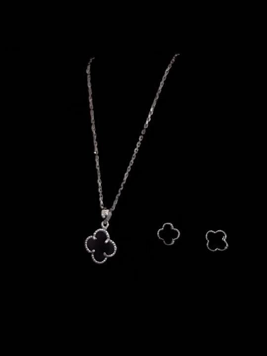 Ciondolo Agata Fiore Fortunato Semplice Sensazione Premium Catena Clavicola Collana Quadrifoglio da Donna