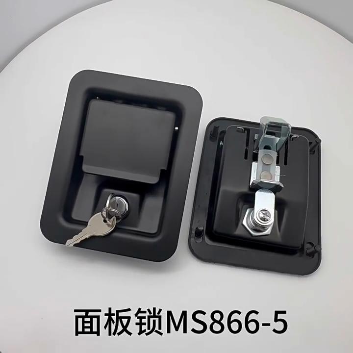 Truck Toolbox Lock Iron 140x108mm Tool Box Lock Trailer Paddle Door Key with 2 Keys
