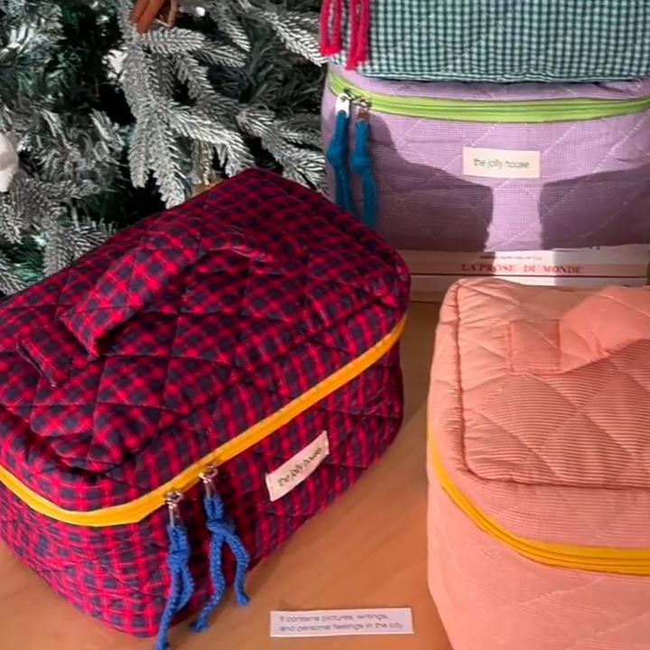 Large Capacity Foldable Coin Purse&toiletry Bag - Lightweight Zipper Multifunctional Storage Bag, Simple Style, Sturdy Zipper Closure