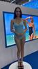 Women’s Sexy Backless Bathing Suit Solid Color One-Piece Swimsuit, Halter Sporty Bikini Swimwear