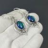 Australischer Triplet Feueropal Ohrring, Opal Silber Ohrring, Cabochon Ohrring, 925 Sterling Silber Ohrring, Edelstein Ohrring, Baumeln Ohrring
