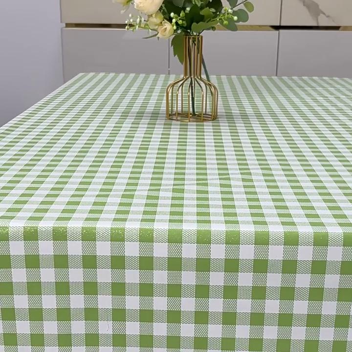 Antislip Fruitstand Plaid Tafelkleed PVC Waterdicht en Oliebestendig Huurhuis Effen Kleur Rechthoekige Tafel Koffietafel Tafelkleed