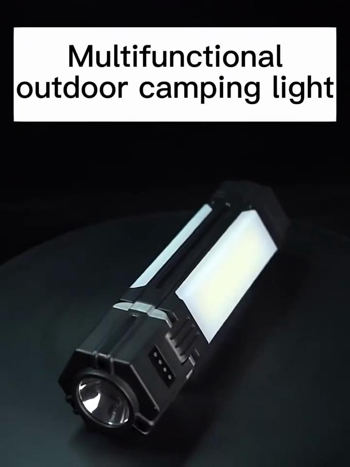 USB Rechargeable 90° Foldable Camping Light Bright Portable Outdoor Tent Lamp with Magnetic Flashlight Emergency Work Floodlight