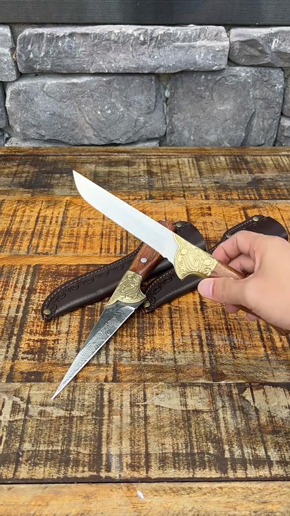 Forged Butcher Knives Boning Knife Hunting Camping Kitchen Knife Wood Handle Knife For Meat Vegetable Slicing Cutting Tools