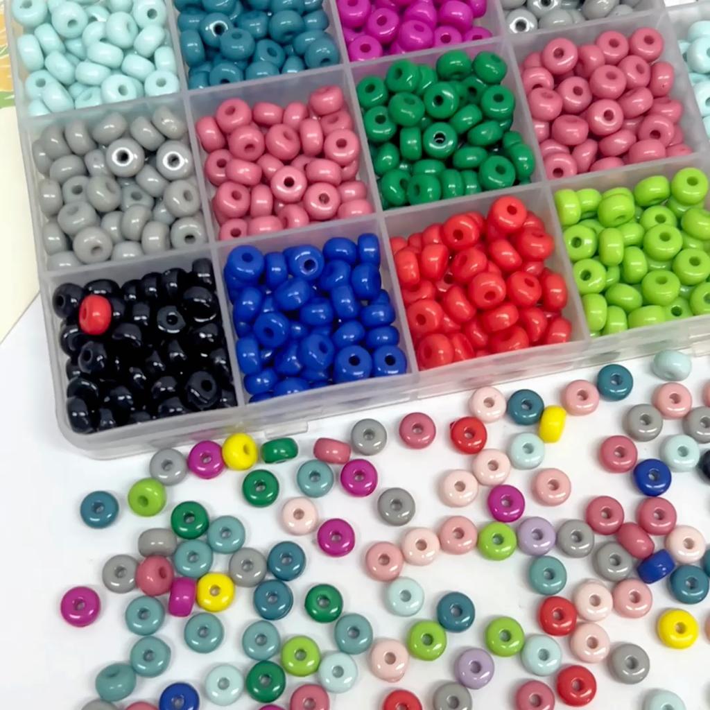 100 st Akrylpärlor Platta Runda Lös Mellanrumspärlor för Halsband Armband DIY Smyckeshantverk