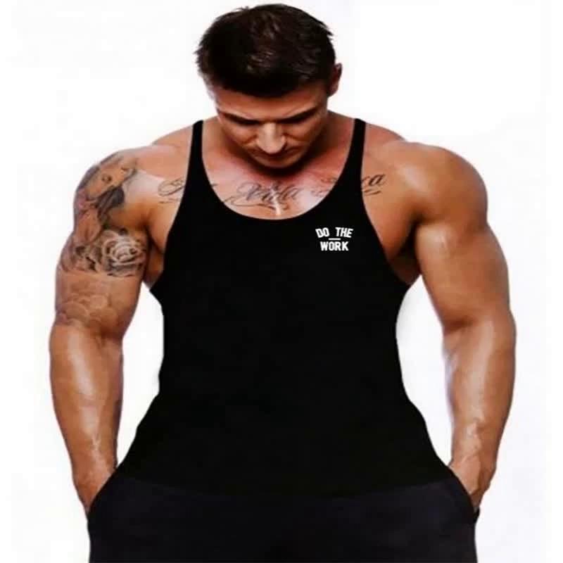 Nyári Férfi Strand és Úszás Ujjatlan póló Pamut légáteresztő hűvös mellény Muscle Gym Testépítés fitnesz Tank felső