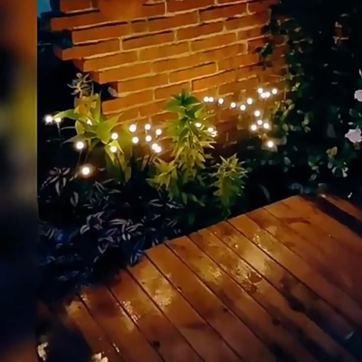 Lampă solară Firefly 6/8/10 Led Lampă solară de grădină pentru gazon, curte, terasă, canal, decorare pentru exterior, lampă leagăn rezistentă la apă Lampă de Crăciun