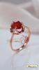 Kinel Red Cubic Elegant Rose Gold Rings Women's Wedding Jewelry