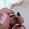 Black Onyx Gemstone 925 Sterling Silver Oval Shape Handmade Jewelry Ring For Women