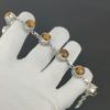 Natürliches Tigerauge Armband 925 Sterling Silber Armband Verstellbare Kettenarmband Handgefertigt Boho Armband Edelsteinschmuck Verlobungsgeschenke