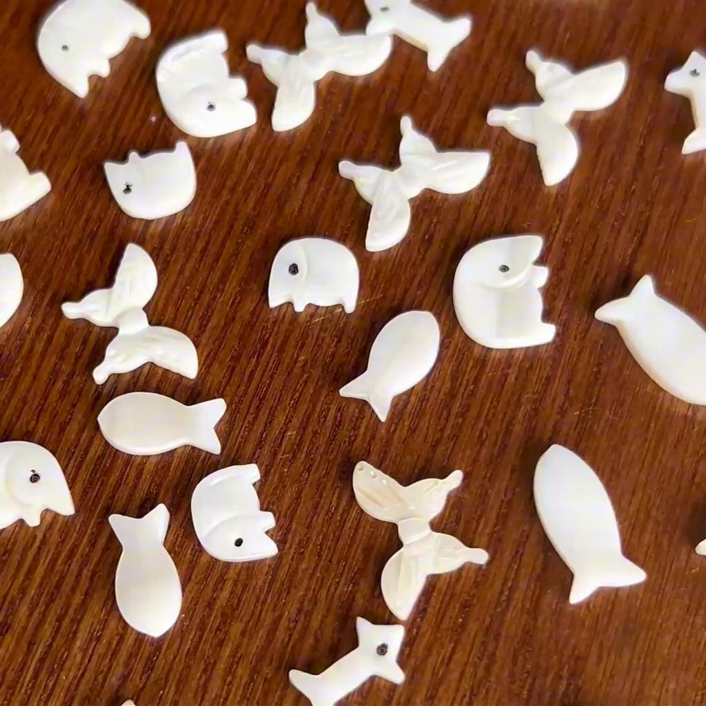 Conchiglia a Ferro di Cavallo Naturale Pesce Elefante Farfalla Ciondolo Per Collana Bracciale Orecchini Fai da Te Creazione Gioielli