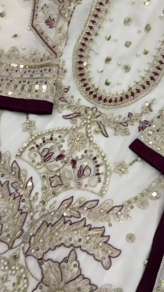 Launching New Đěsigner Party Wear Look Pur Heavy Faux Georgette Top Plazzo & Dupatta Set*