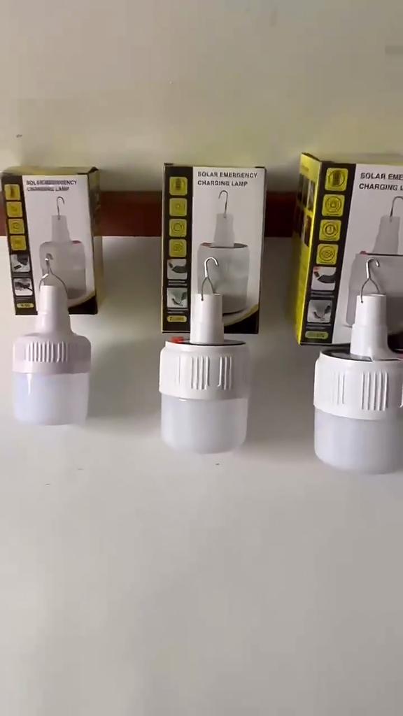 Bombilla Solar 300W Camping Luz LED Solar Recargable por USB 5 Modos de Iluminación Bombilla Colgante para Tienda de Campaña para Senderismo al Aire Libre Emergencia