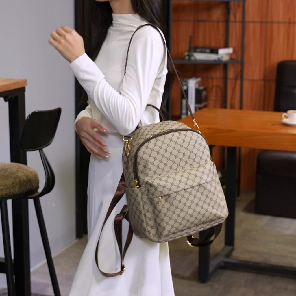Zaino da donna con stampa, zaino da viaggio, grande capacità, leggero, per la scuola