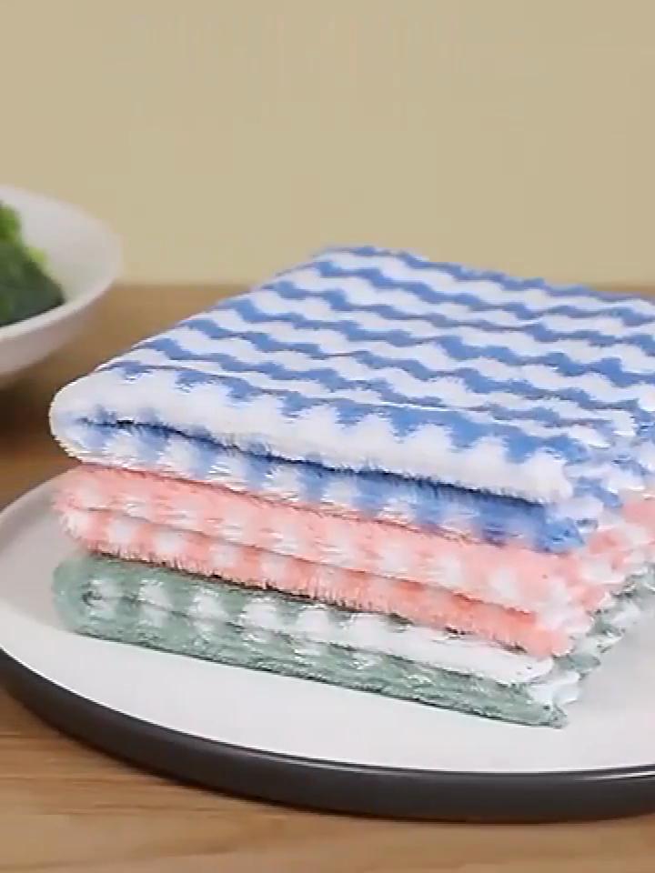 Set da 10 pezzi/20 pezzi. Lo straccio da cucina è privo di olio, acqua di lavaggio super forte, asciugamano addensato e il colore viene consegnato in modo casuale