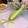 1pc Comfort Grip Stainless Steel Vegetable Peeler - Non-Slip Rubber Finger Grips, Manual Hand Peeler for Carrots, Pumpkins & More