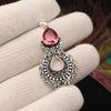 Pink Tourmaline Gemstone Designer Silver Pendant 1.8" Women Jewelry For Women CP-45-4