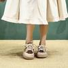 Johnature Mixed Colors Casual Lace-up Flats Genuine Leather Versatile Soft Soled Women's Shoes