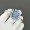 Wunderschöner Owyhee Opal Edelstein Handgefertigter Armreif 925 Sterling Silber Armreif, Owyhee Opal Blume Form Armband Für Ehefrau, Unisex Armreif