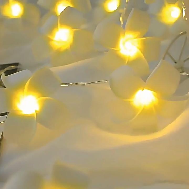 Flower Light String Battery Operated 1.5/3/6m 10/20/40leds Fairy Lights Decorative String Room Decor Lights for Bedroom Weddings Festivals