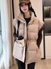 Gilet alla Moda Invernale Caldo Donna Capispalla Con Cintura Piumino Senza Maniche Casual Spesso Giacche da Donna