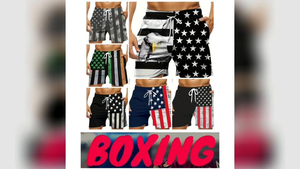 Boxshorts Hosen USA Amerika Flagge 3D-Druck Training MMA Unisex Männer Frauen Schnelltrocknend Fitness Gym Sport Workout Lässige Streetwear