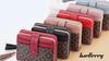 Women's Short Purse Patchwork Printed Checkered Wallet Multiple Card Slots Billfold Snap Button Notecase Zipper Coin Purse Pu Leather Card Holder